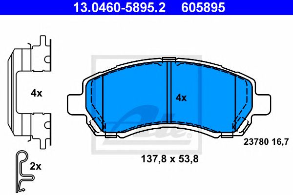 set placute frana,frana disc