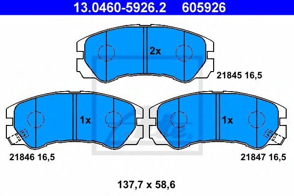 set placute frana,frana disc