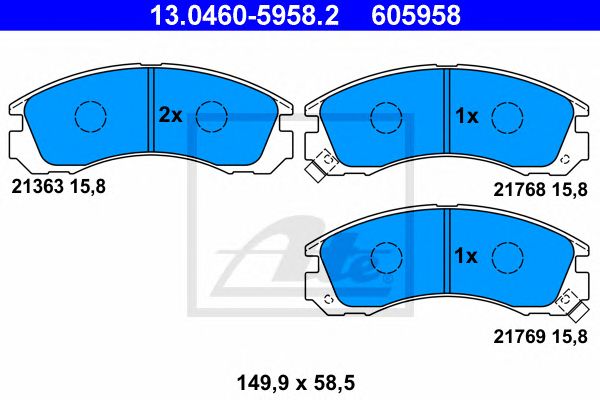 set placute frana,frana disc