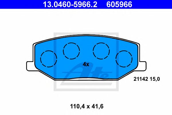 set placute frana,frana disc SUZUKI JIMNY 1,3 16V 98- 110,4 X 41,6 X 15 SUMITOMO