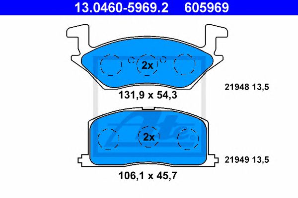 set placute frana,frana disc