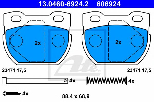 set placute frana,frana disc