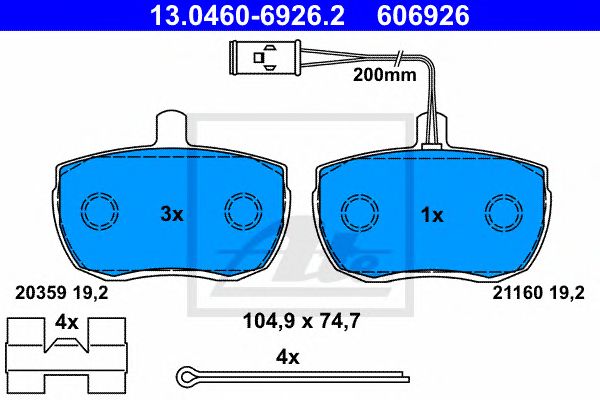 set placute frana,frana disc