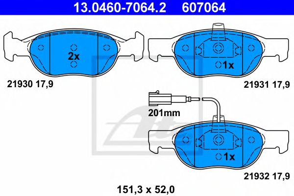 set placute frana,frana disc