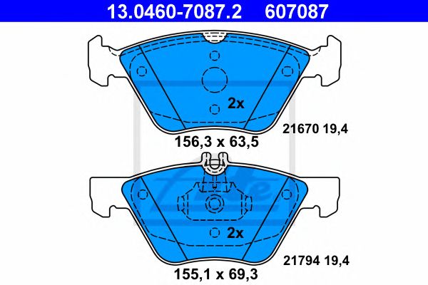 set placute frana,frana disc