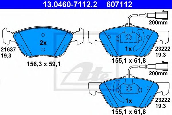 set placute frana,frana disc