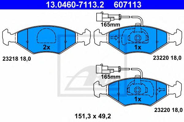 set placute frana,frana disc