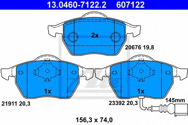 set placute frana,frana disc