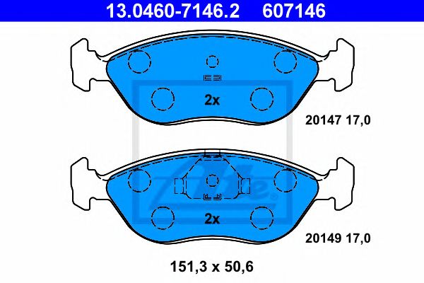 set placute frana,frana disc