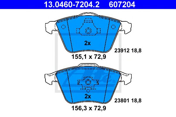 set placute frana,frana disc VOLVO C70/S40/V40/V50 04-