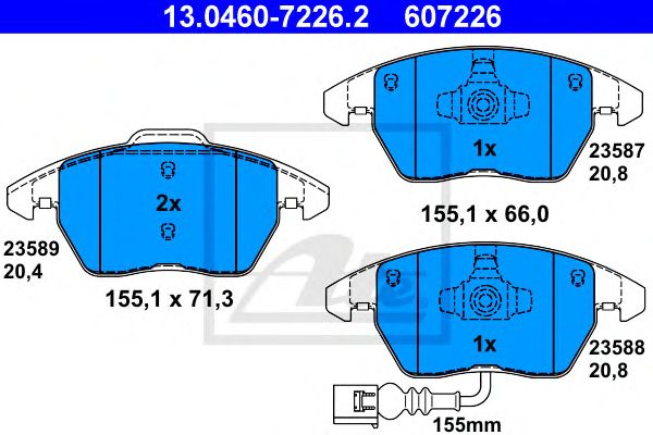 set placute frana,frana disc