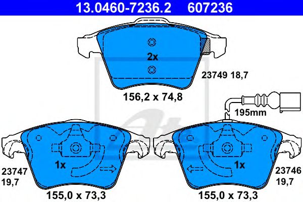 set placute frana,frana disc