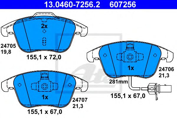 set placute frana,frana disc