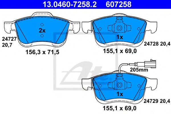 set placute frana,frana disc