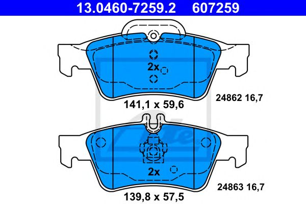 set placute frana,frana disc