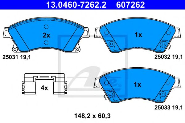 set placute frana,frana disc OPEL ASTRA J 09- 276/AVEO 11-