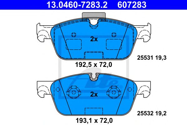 set placute frana,frana disc