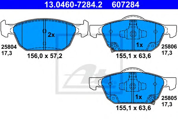 set placute frana,frana disc