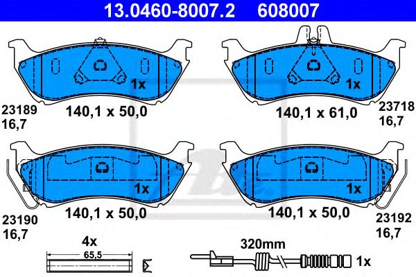 set placute frana,frana disc