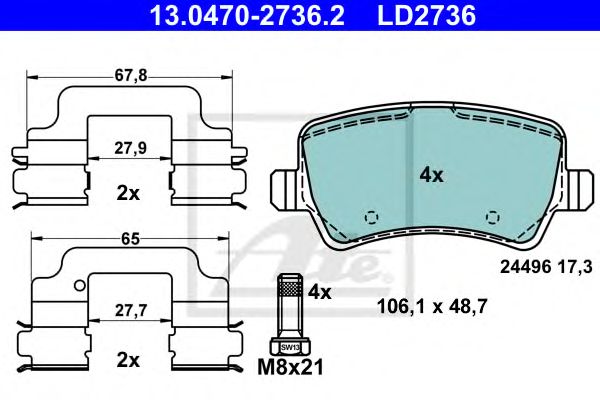 set placute frana,frana disc