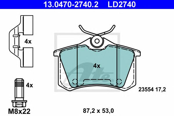 set placute frana,frana disc