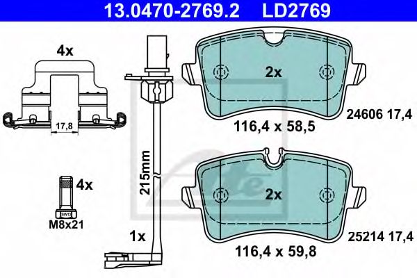 set placute frana,frana disc