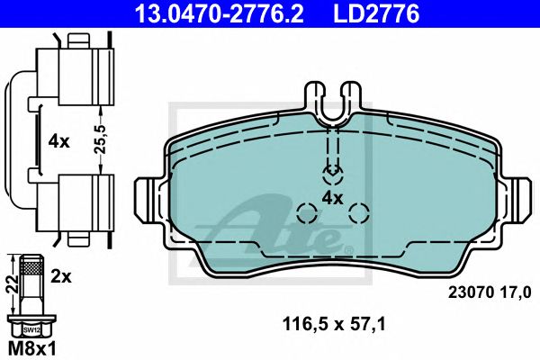 set placute frana,frana disc