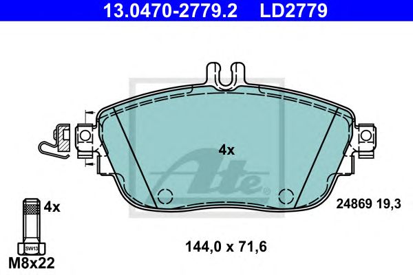 set placute frana,frana disc