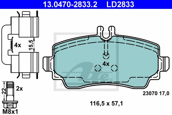 set placute frana,frana disc