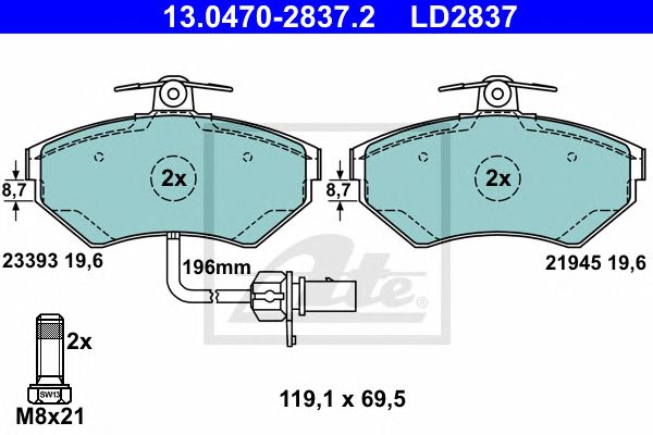 set placute frana,frana disc