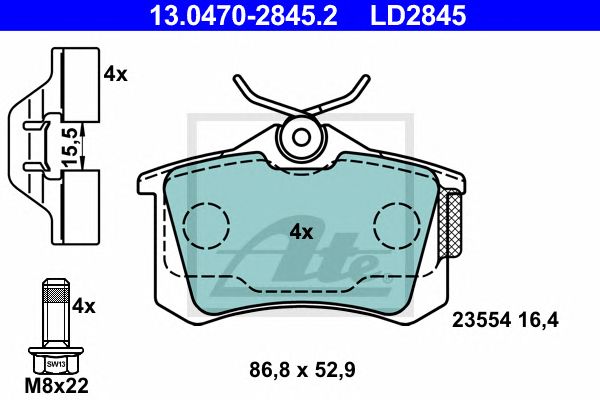 set placute frana,frana disc