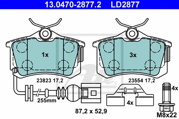 set placute frana,frana disc