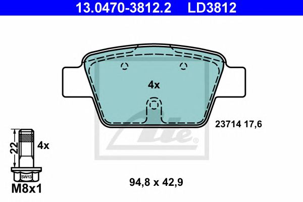 set placute frana,frana disc