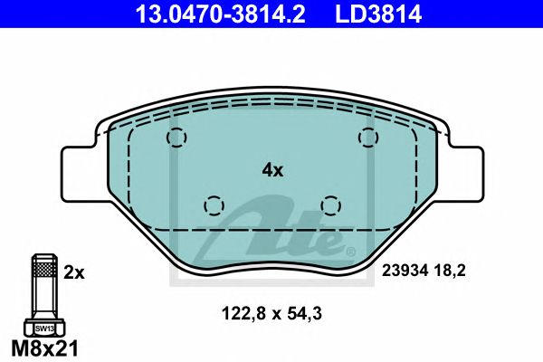 set placute frana,frana disc