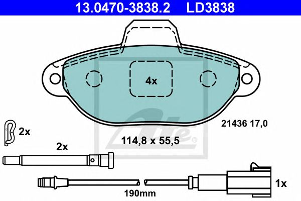 set placute frana,frana disc