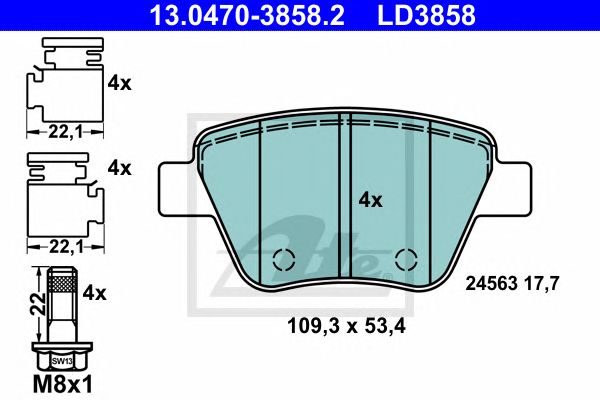 set placute frana,frana disc