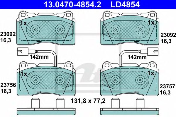 set placute frana,frana disc