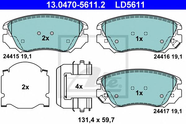 set placute frana,frana disc