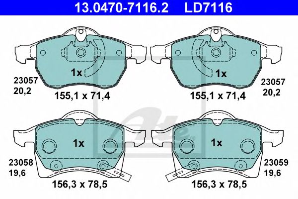 set placute frana,frana disc