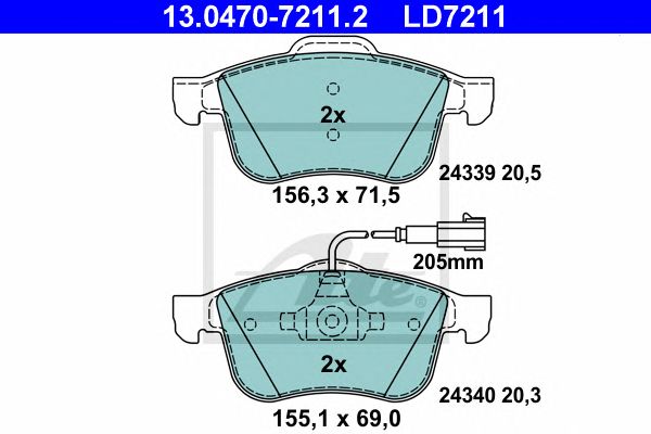 set placute frana,frana disc