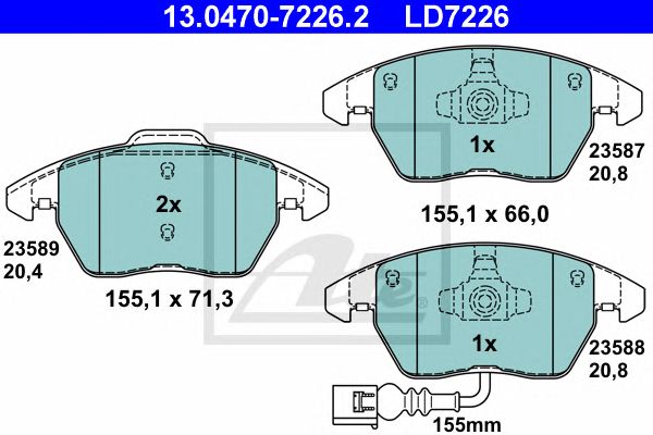 set placute frana,frana disc