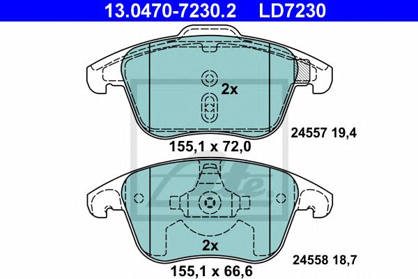 set placute frana,frana disc