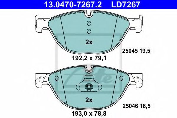 set placute frana,frana disc