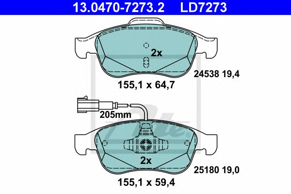 set placute frana,frana disc