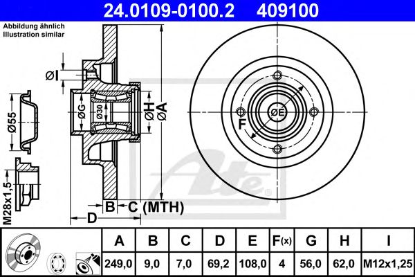 Disc frana PEUGEOT 307/C4