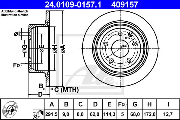 Disc frana NISSAN JUKE/QASHQAI 1,5-2,0 DCI 07- 291,5 X 9