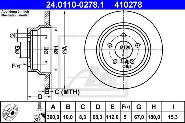 Disc frana MERCEDES-BENZ W211 02-