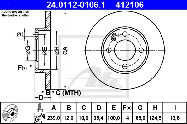 Disc frana VW GOLF/JETTA/PASSAT/POLO 75-01 239 X 12