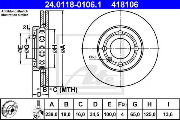 Disc frana VW LUPO/POLO 94-05 239 X 18