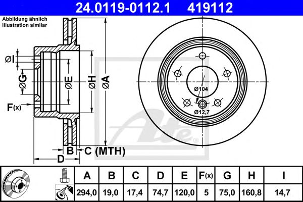 Disc frana BMW Z4 2,5-3,0 03-09 294 X 19